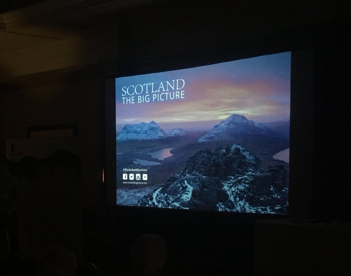 ramblersscot's tweet photo. It’s brilliant to have @PCairnsPhoto bringing the first day of #RamblersSC19 to a close, by painting his bold vision of a wilder #Scotland. https://t.co/QXbeyDyItf