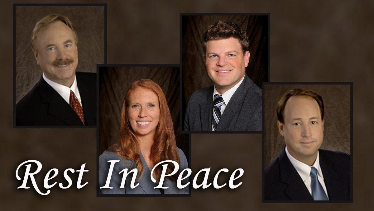 REST IN PEACE: Four attorneys at a Florida law firm were killed when their plane, which took off from Tampa, crashed into Lake Okeechobee yesterday wfla.com/1836438262