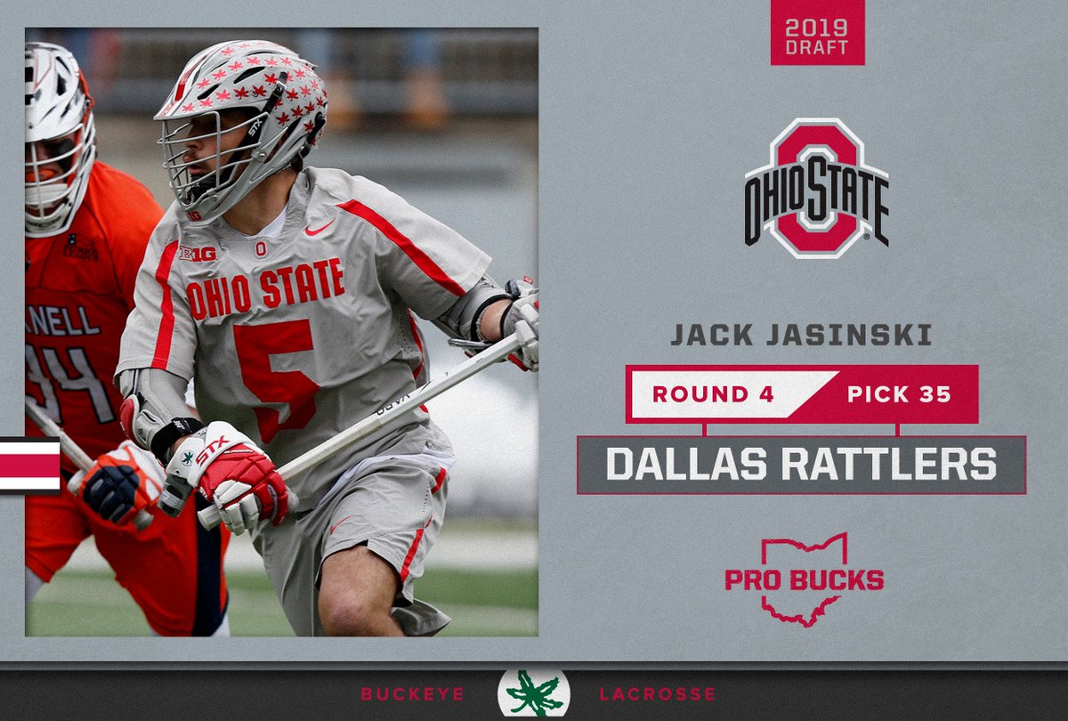 The #ProBucks family grows as Jack Jasinski is taken in the <a href="/MLL_Lacrosse/">Major League Lacrosse🥍</a> Draft by the <a href="/RattlersLax/">Dallas Rattlers</a>!

#GoBucks