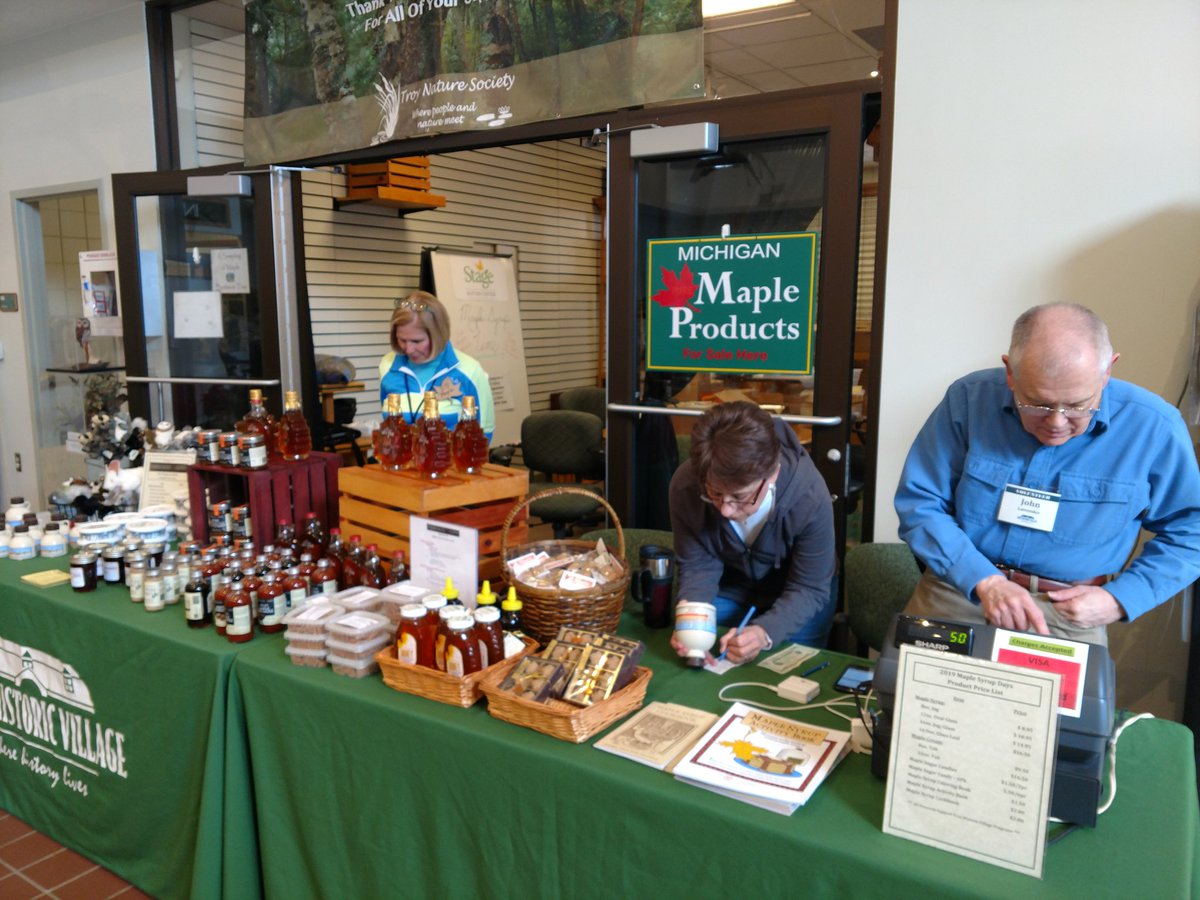 TroyHistVillage's tweet photo. We will be selling maple products again next Saturday with @StageNatureCtr at Maple Syrup Days. Come join us! #getsappy #maplesyrupdays #mapleproducts https://t.co/Qpe1Y2NwAV