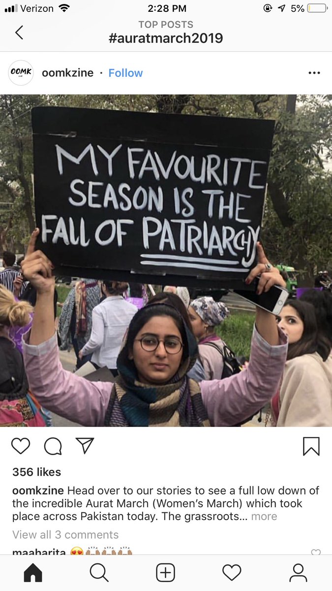 If you’re not following the amazing images from the #AuratMarch2019 in Pakistan, you are missing out.  It is ✊🏾🔥!
