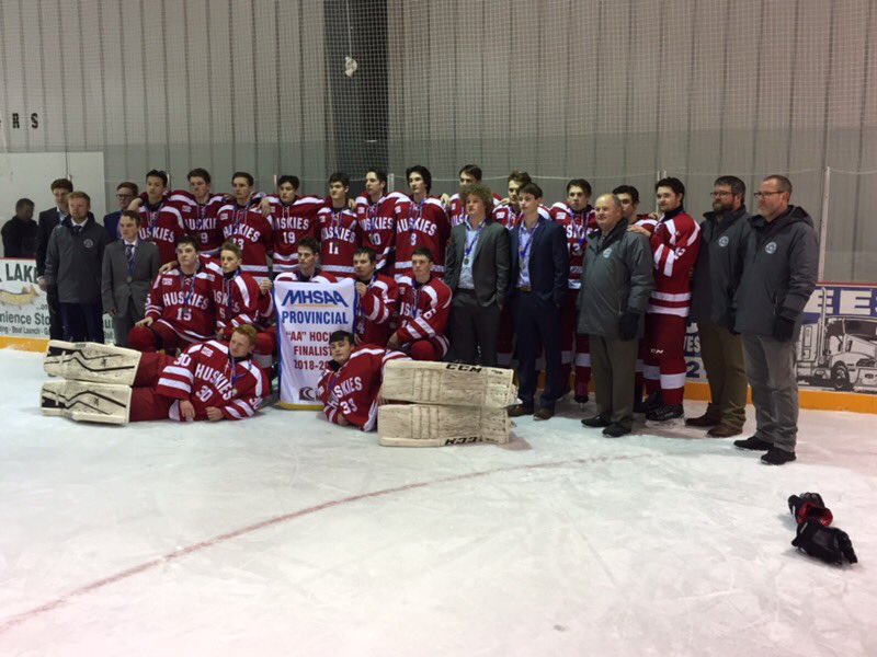 Huskies lose a battle against Morris this afternoon. It was a great weekend of hockey, and the boys played really good. Now we move on to playoff finals.