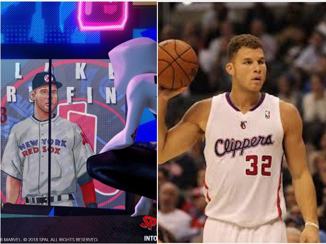 Whatfat Hachi あとは実際こっちの世界ではバスケの選手のブレイク グリフィンとステフィン カリーがスパイダーバースではそれぞれ野球選手 ゴルフ選手になってたり チャンス ザ ラッパーの帽子が3 4になってたり企業ロゴが変わってたりほんとたくさん