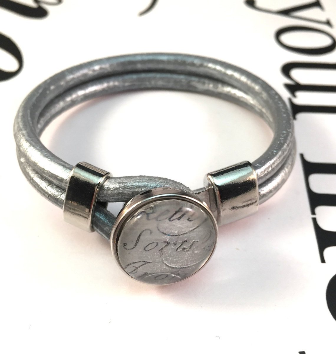 Excited to share the latest addition to my #etsy shop: Silver Color Snap Bracelet Genuine Leather Ginger Snaps Compatible Interchangeable Snap Jewelry 
etsy.me/2EM1TuL #jewelry #bracelet #silver #buckle #glass #yes #girls #no #gray