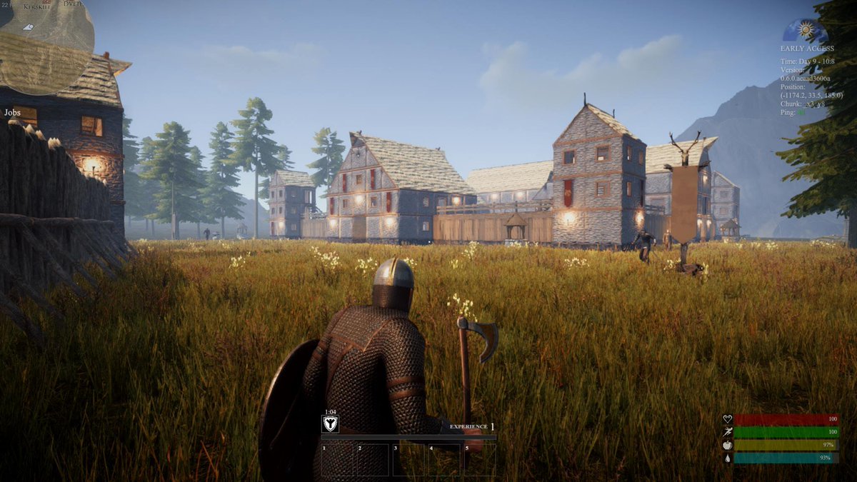 #Vikings this is what Rafneir built on Server Alfred. 
Have fun building yoour mead hall.

#videogame #survival