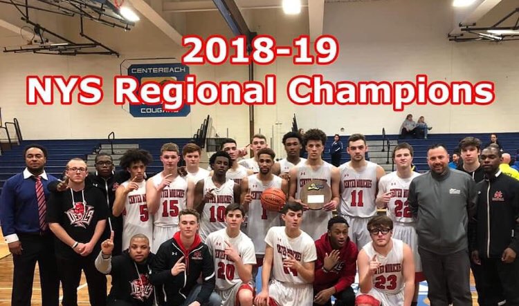 CMReddevilsBB's tweet photo. Regional Champs!!! 
Heading back to Binghamton!!
Micah 25, Sean 16 and Ty 14 lead the way to a 66-42 win over Dobbs Ferry

Lot of plays that don’t end up on the stat sheet or scoreboard but influenced the game from our whole squad!! 
Crowd was BIG TIME!!! 

State Final 4 Up Next https://t.co/RXF5ZRuXAD