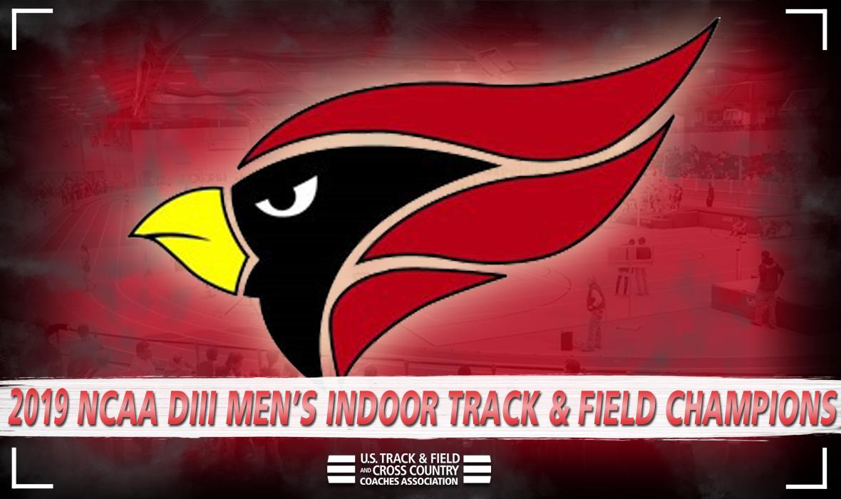USTFCCCA's tweet image. The North Central Cardinals (@NCCMensXCTF) are your 2019 @NCAADIII Indoor Champions after their 55-point performance captured the sixth title in program history!