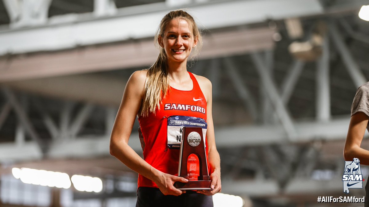 SamfordXC_TF's tweet photo. 🐐

Karisa Nelson is your 2019 NCAA Indoor Women's Mile Runner-Up!

👉 https://t.co/GyyGCfRUJM

#AllForSAMford🐶🐾 https://t.co/mQpFHD4zVt