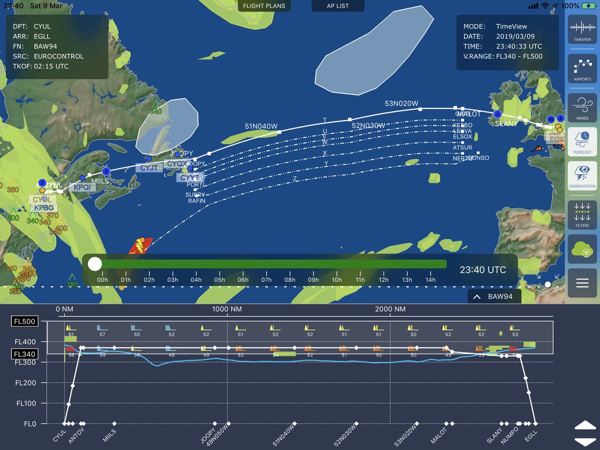 markparbhoo's tweet photo. Heading back to London from Montreal this evening and it looks like a smooth flight home on the most northerly of the NAT system. Should allow our passengers to get some zzzz :) #BA94 https://t.co/PHHjA7ReT4