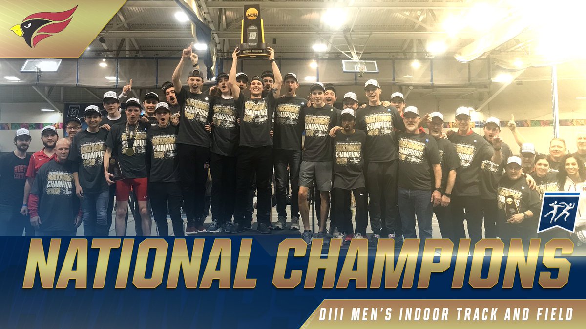 NCAADIII's tweet image. 🏆Congratulations to the 2019 NCAA Division III Men's Indoor Track &amp;amp; Field National Champions of  NORTH CENTRAL COLLEGE! @NCC_Athletics #d3tf🏆