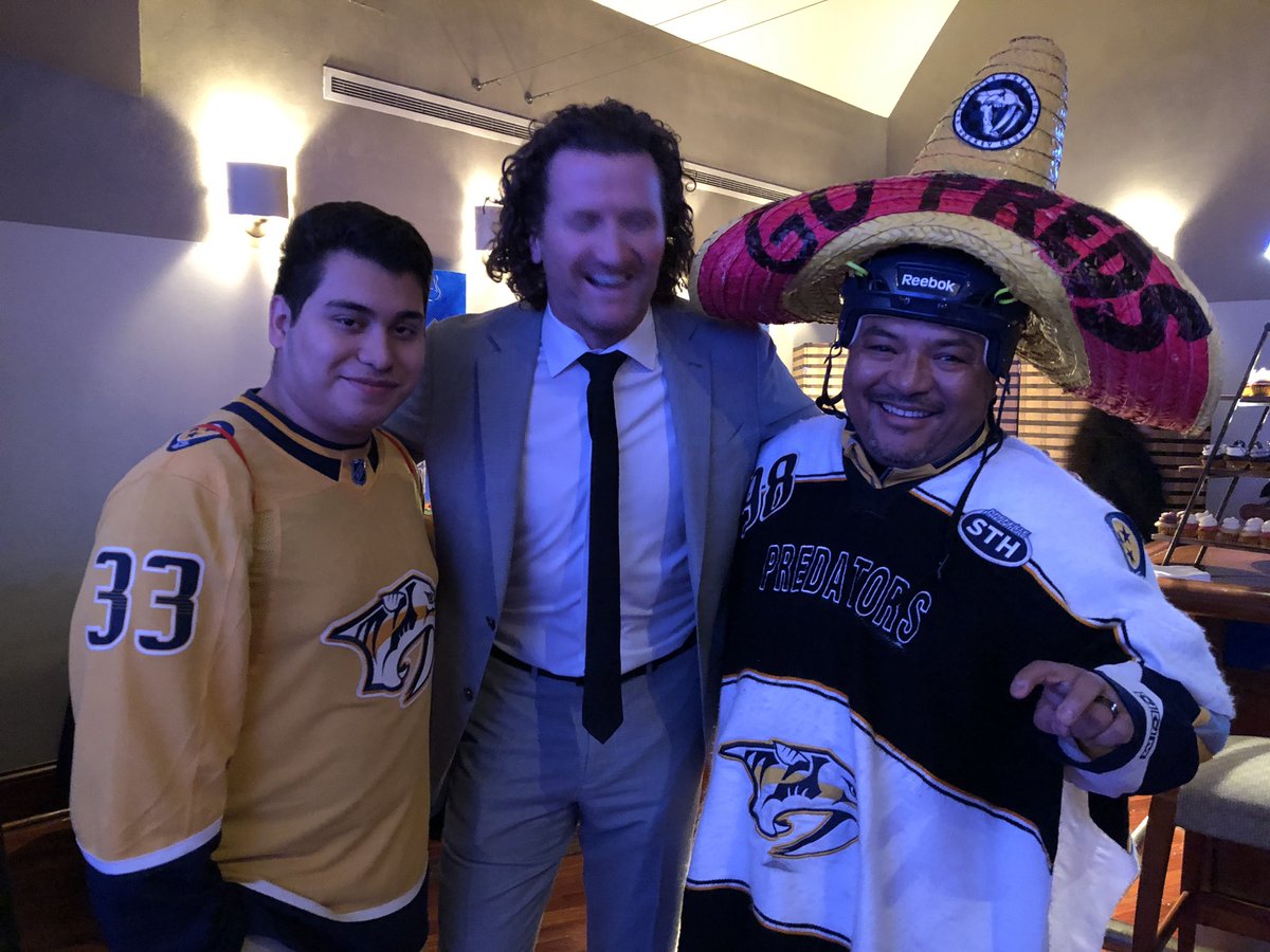 Predxican98's tweet photo. Hanging out with @Hartsy43 before the #Preds game at El Patron going down memory line with him !! #OnceAPREDAlwaysAPred https://t.co/0aRB8LNu3z