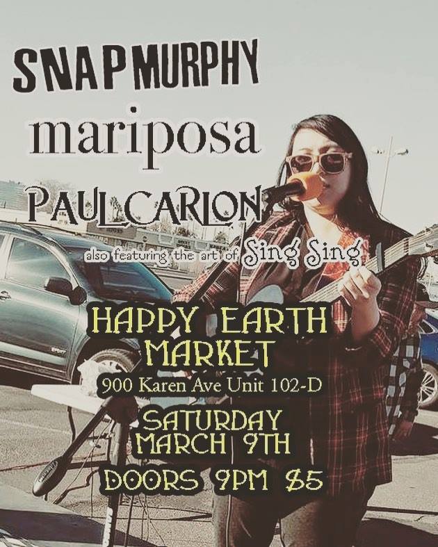 HappyEarthMarke's tweet photo. Tonight 3/9 @ 9pm! @pacarlon @sundayclotheslv and @SnapMurphy for only $5!! https://t.co/lieE0zk4XX