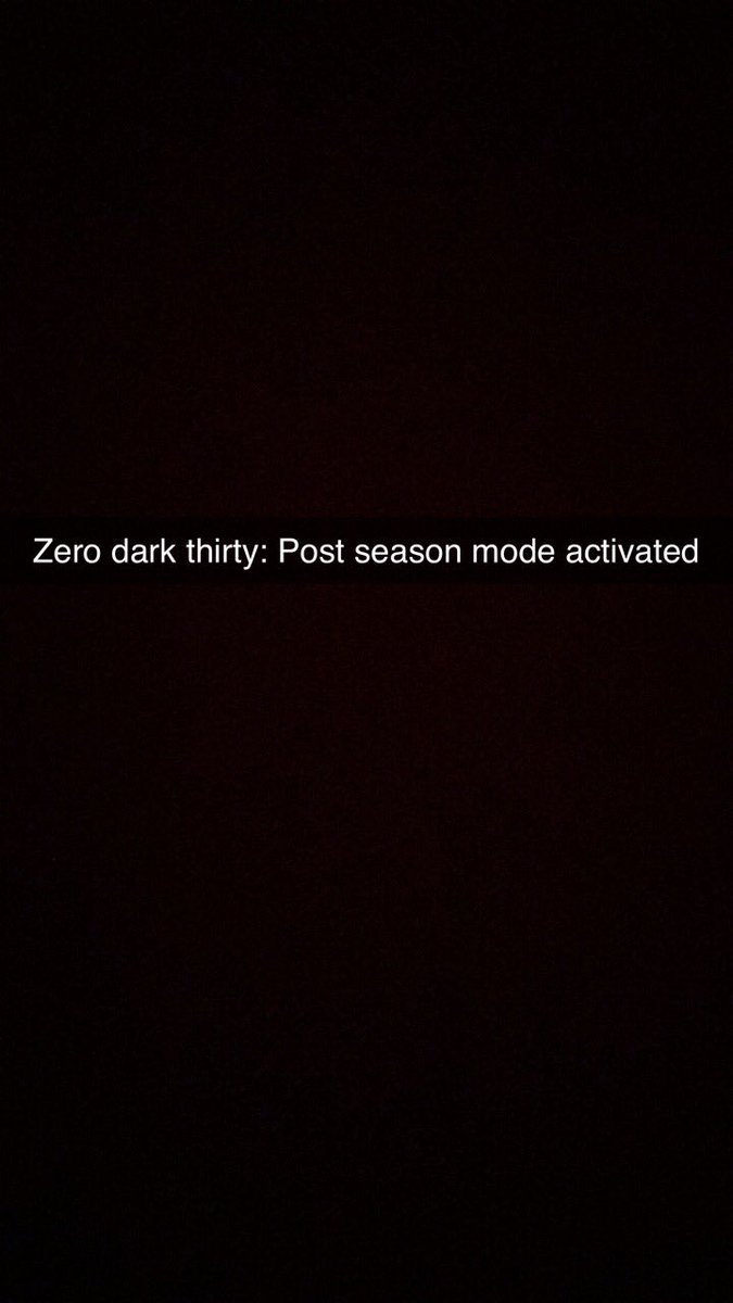 Please respect my privacy and absence during our postseason