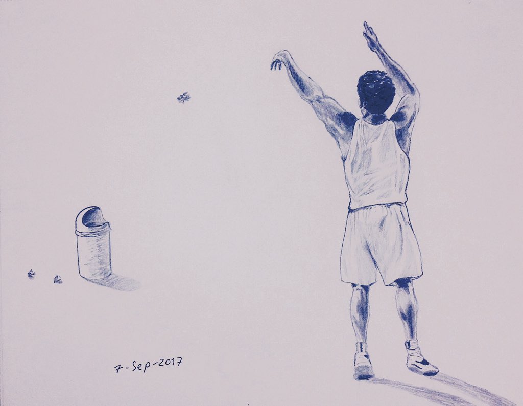 fesanatri's tweet photo. Buzzer beater #FelizSabado #art #SketchSaturday #Pencildrawing #NBAAllStar #throwback #drawing https://t.co/mSsp10o6vV