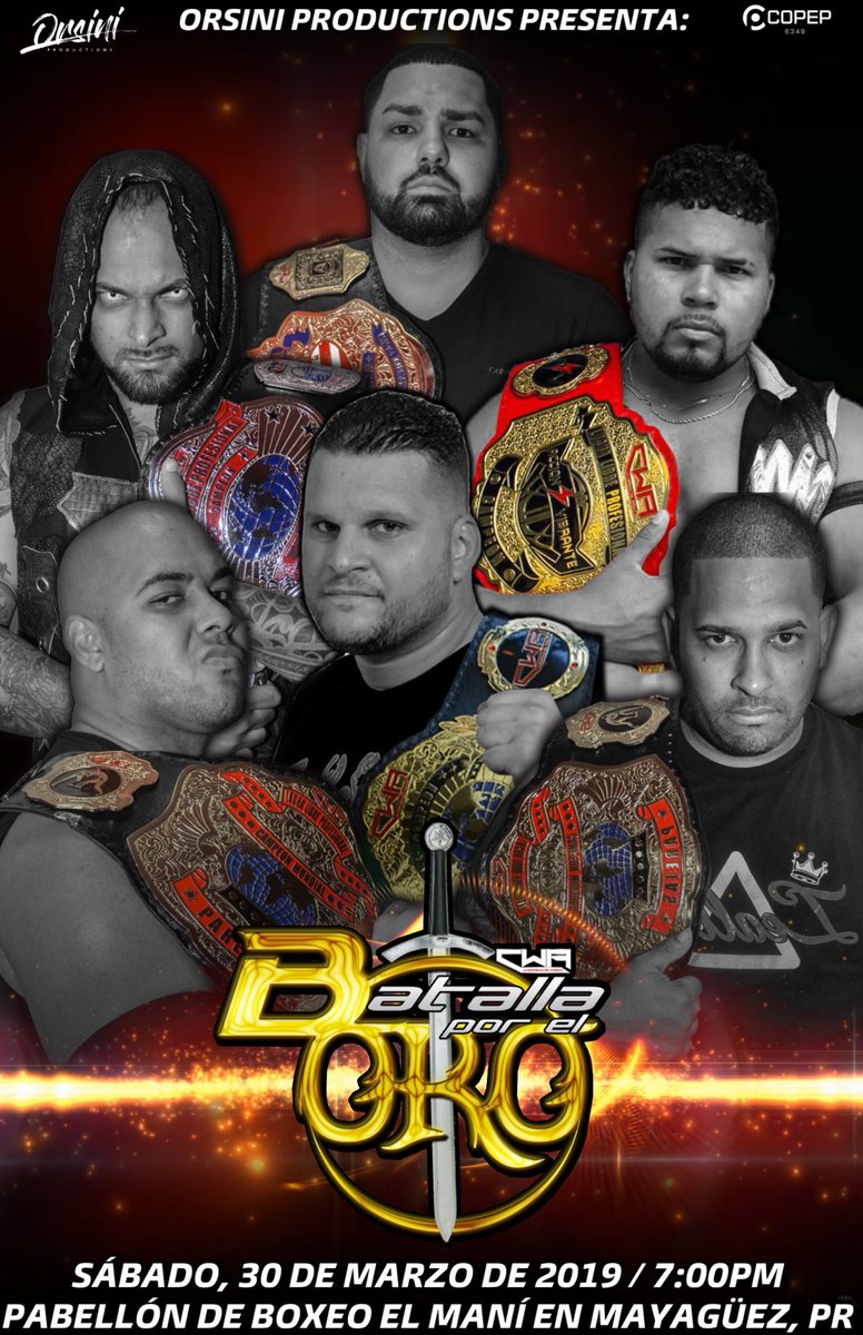 MundoCWA's tweet photo. POR PRIMERA VEZ EN EL ÁREA OESTE
Sábado, 30 de marzo en el Pabellón de Boxeó “El Maní” en Mayagüez, PR.
Ringside: $20
Entrada General: $10
Niños menores de 11 años: $5
Separa tu boleto con tiempo por ATH Móvil al (787) 309-9768 indicando la cantidad de boletos.
#MundoCWA https://t.co/kFzZo0XKxi