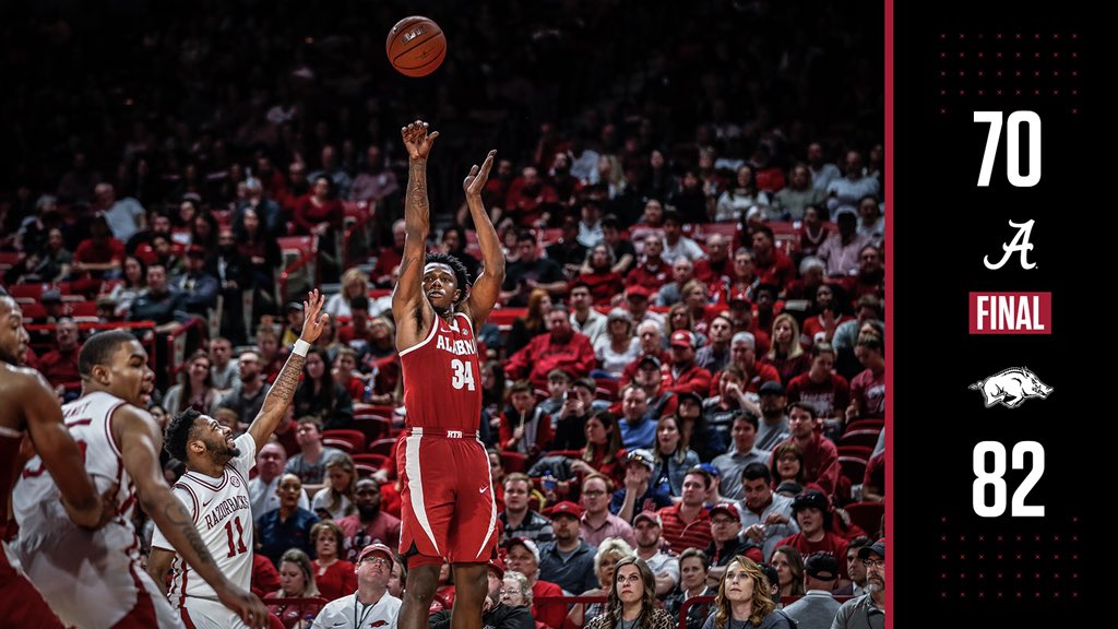 AlabamaMBB's tweet image. Final from Fayetteville.

#RollTide