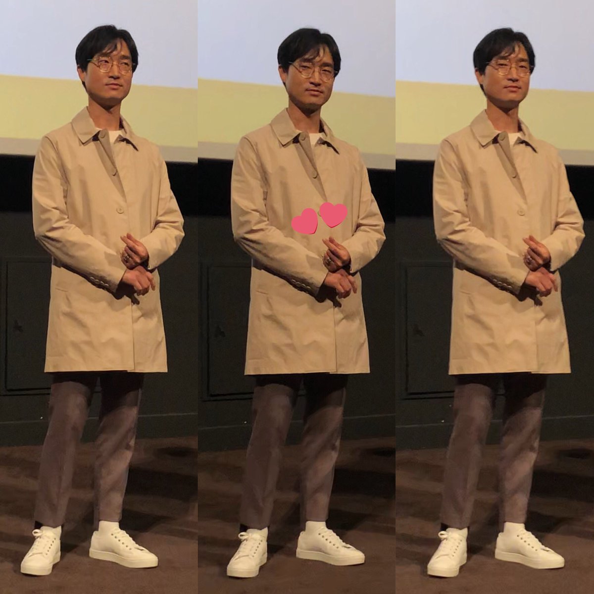 H4NT4's tweet photo. 아 머박 미친.. 돈 시사회 때 동영상 찍은 거
잇몸 만개하면서 nn번째 돌려보는데;;
우진시 박수치고나서 손으로 뭘 하길래 뭐지 하고 보니깐 나한테 손하트 해준거였어...ㅠㅜ
두 번째 사진은 눈치 보고 하트 해주는 건데
진짜 덕후 죽으라고 이러는거 백퍼다ㅠㅠㅠ!! https://t.co/BJZ5bBphOu