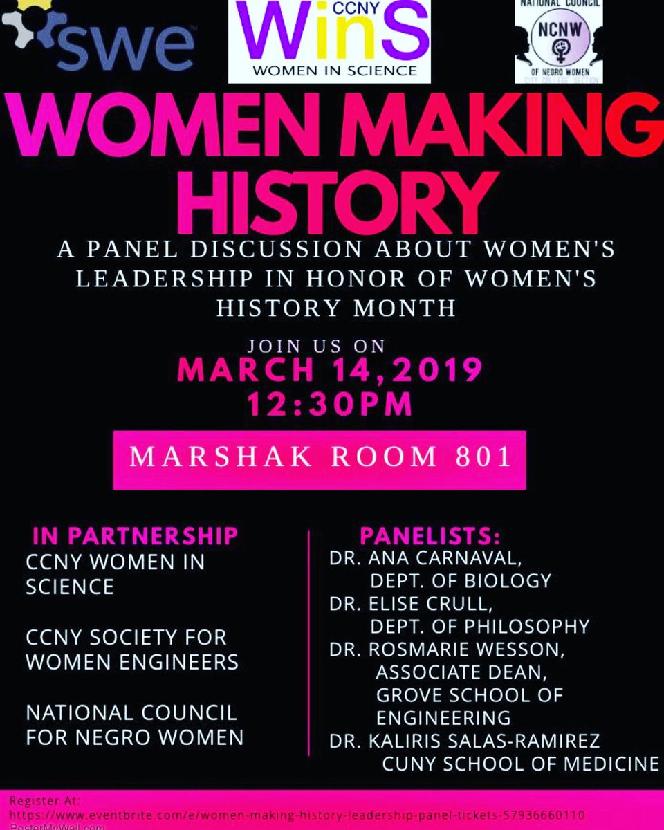 DrKYSR's tweet photo. This week for #WomensHistoryMonth @CityCollegeNY @CUNY @DivOfScience, among other specialized groups, will be hosting a panel of which I get to discuss with other remarkable women our trajectory in our fields! #womenwholead #SheInpsiresMe #WomenInSTEM https://t.co/yXOmypcIKV