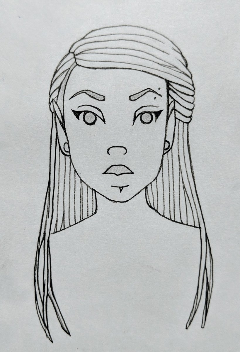 Dalaila_Rose's tweet image. &amp;amp; this is Niav, the other main character of my (hopefully future) comic book, #DepthPerception 😊 She&apos;s a thicc mixed goth girl who takes no shit. My next sketch of her will show off her body, so don&apos;t miss it! 😜)