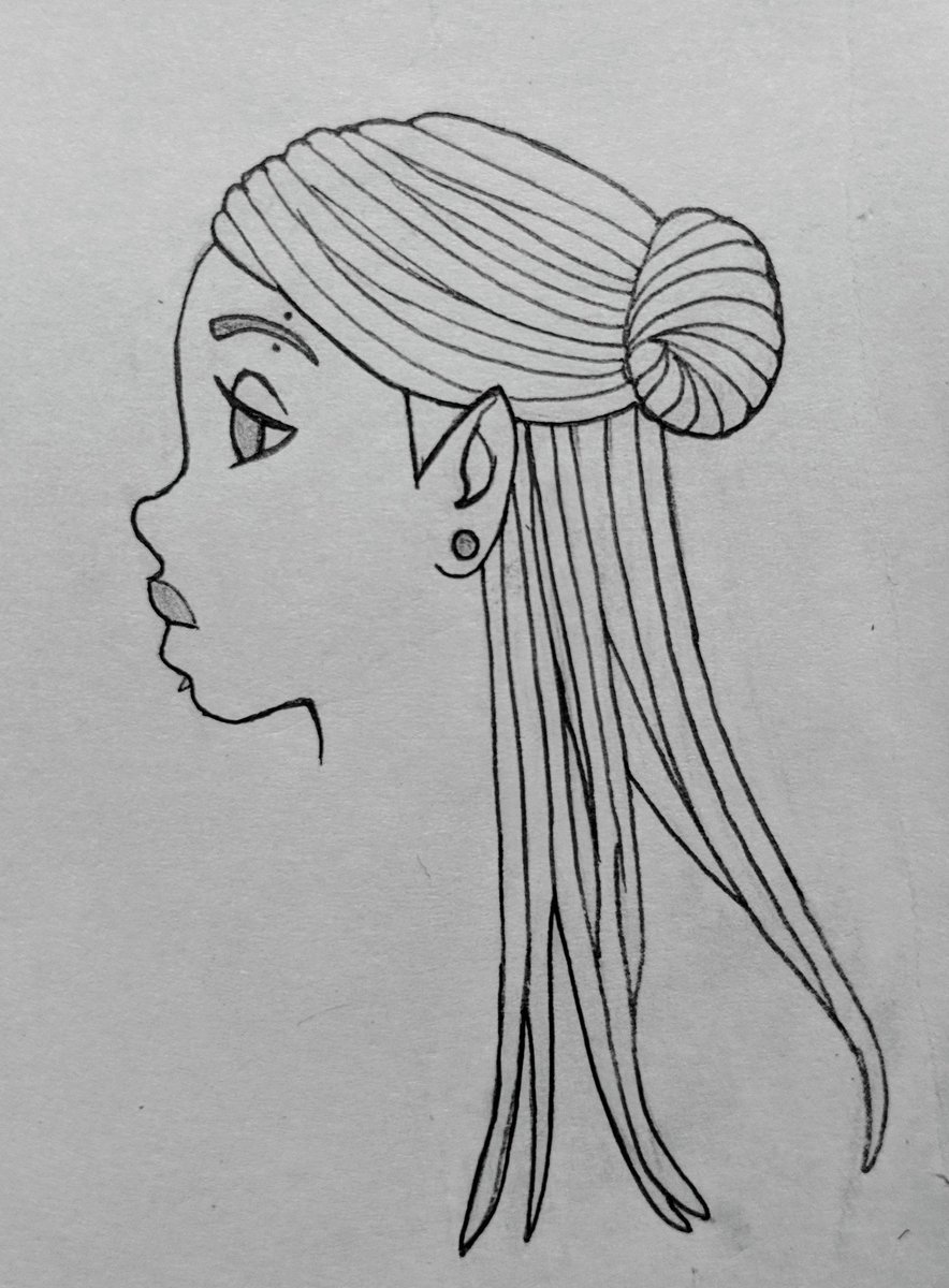 Dalaila_Rose's tweet image. &amp;amp; this is Niav, the other main character of my (hopefully future) comic book, #DepthPerception 😊 She&apos;s a thicc mixed goth girl who takes no shit. My next sketch of her will show off her body, so don&apos;t miss it! 😜)