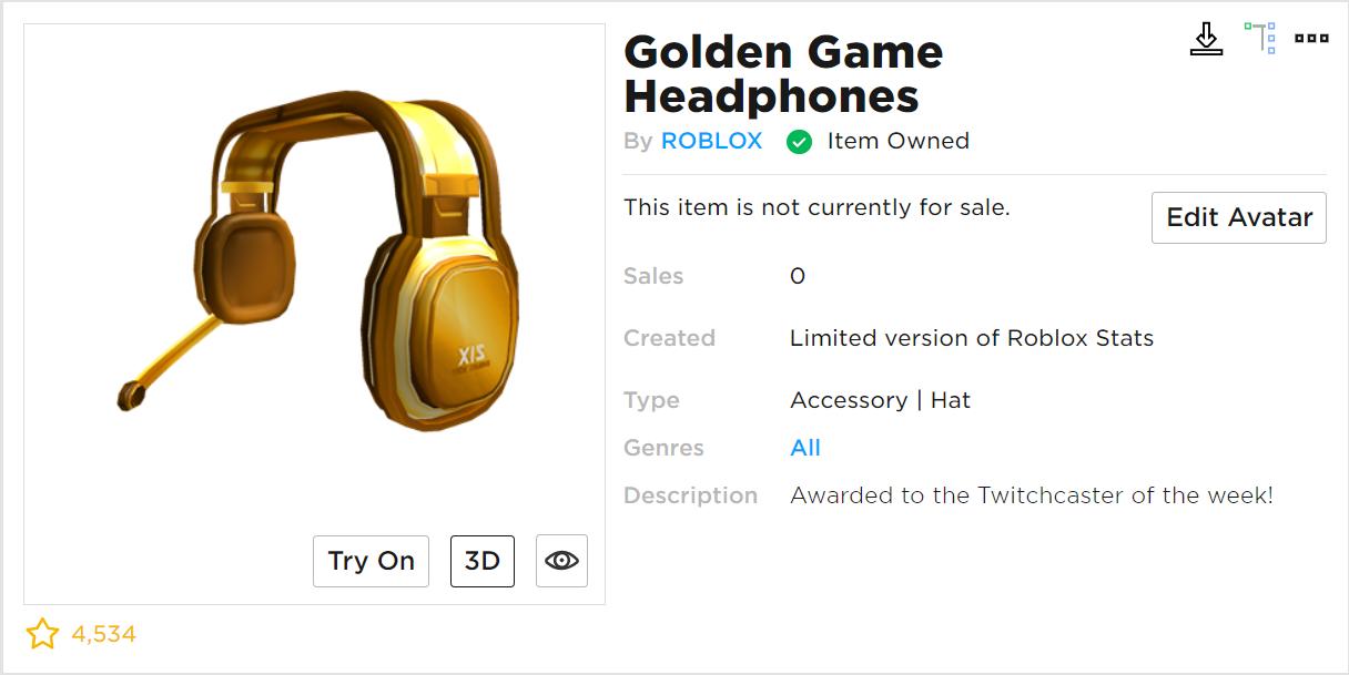 75602gamer On Twitter Question Of The Day What Is The Rarest Roblox Accessory You Own Roblox No Flexing Allowed In This Area - roblox golden headphones