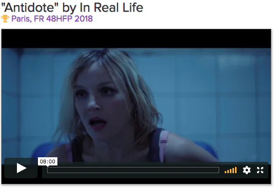 Best Musical Score"Antidote" by In Real Life - Paris