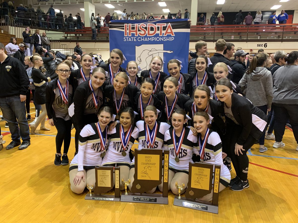 mvmarauders's tweet photo. Gold Intensity wins the IHSDTA AA Pom State Championship!!!

Congrats girls! #Champions https://t.co/xYLcd9XJf6