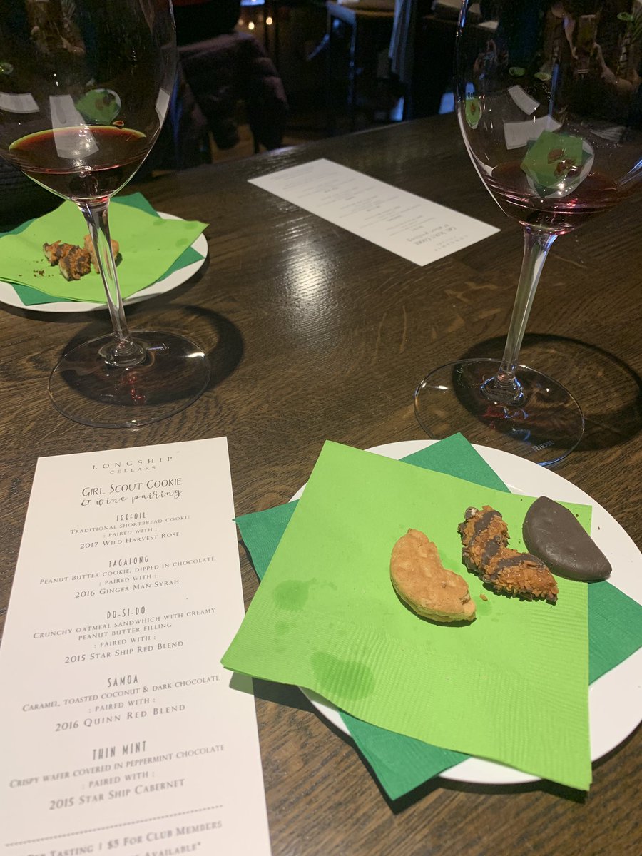 Girl Scout Cookie Wine Pairing Chart 2017