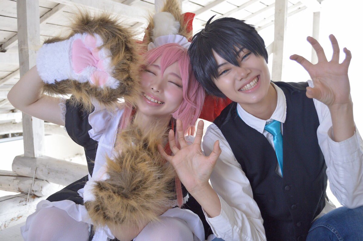 SikakoH's tweet photo. .

「アタシの命に代えてでも守るぞ、マスター」

Fate/GrandOrder
藤丸立香(ぐだ男)：やよい
タマモキャット：しかこ
p：薫子さん
s：studio瑞
 #honosikako https://t.co/v4JWVs9erz