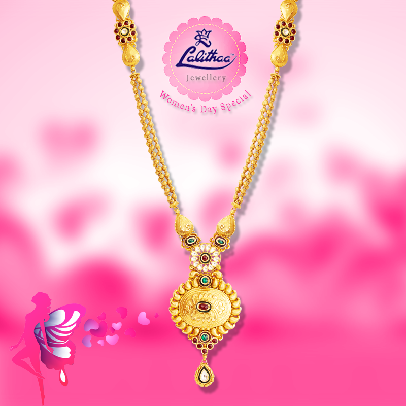 Gift this specially made Antique Haram for the most valuable relation of you in your life - "Mother". #AntiqueHaram #AntiqueHaramCollection #WomensDayCollection #HappyWomensDay #WomensDay #LalithaaJewellery