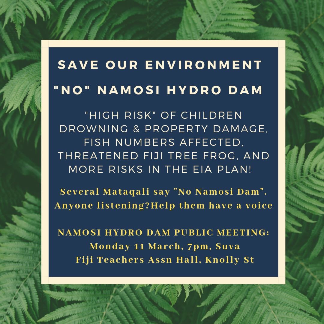 LiceMovono's tweet photo. If you’re free tomorrow night, check this out to understand how the #EnvironmentImpactAssessment ie EIA process works and how much influence you can have in development projects in #fiji. #FijiNews #FijiEvents https://t.co/eIGdSsmPH9