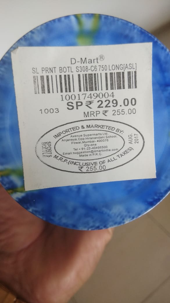 its_piyaa's tweet photo. Ordered product from @amazonIN priced 513.. but it's actual price is just 229 bought from d-mart
@amazonIN at least ask your seller to remove those d-mart tags
#disappointed #amazon #worstExperince https://t.co/WEOufrTCSd