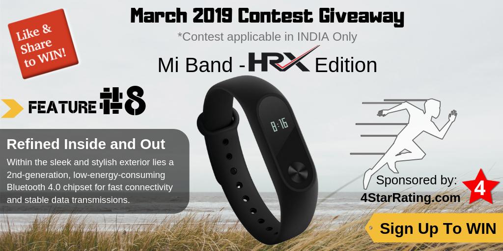 LikeAndShareTo1's tweet photo. **March 2019 Contest Giveaway** - Win a Free Mi Band - HRX Edition
Learn More: https://t.co/xuYMPZgz0M                          
🎁 1 Lucky Winner
🔔 GIVEAWAY Announcement on Mar. 31, 2019
#LikeAndShareToWin #Giveaway #smartband #smartwatch #timeforsport #fitwatch #tracker https://t.co/g7HDBd4mYv