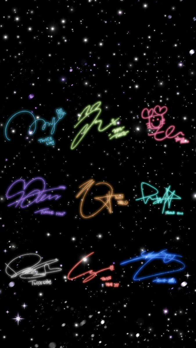 Chuwice2ys 𝕋𝕎𝕀ℂ𝔼 Twice Signature Lockscreen Wallpaper Twice 트와이스 Nayeon Jeongyeon Momo Sana Jihyo Mina Dahyun Chaeyoung Tzuyu A Thread T Co Lmhboelwca