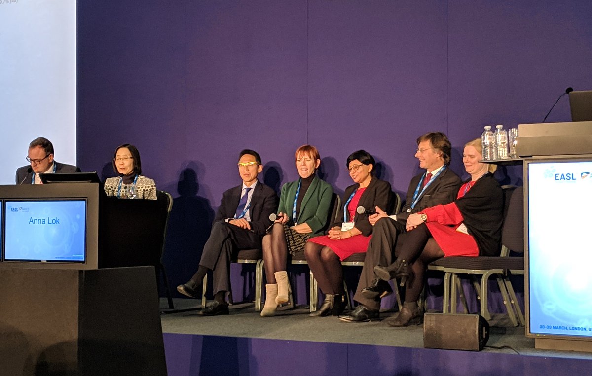 swang8's tweet photo. The very animated final panel Q/A at #HBVEndpoints meeting.
See that empty seat at the very right? Halfway through, I was invited by Drs.Lok & Cornberg to join & represent the #PatientPerspective. We are making progress in being more #Patientcentric! @EASLedu @AASLDtweets #NOhep https://t.co/VRmsBP164I