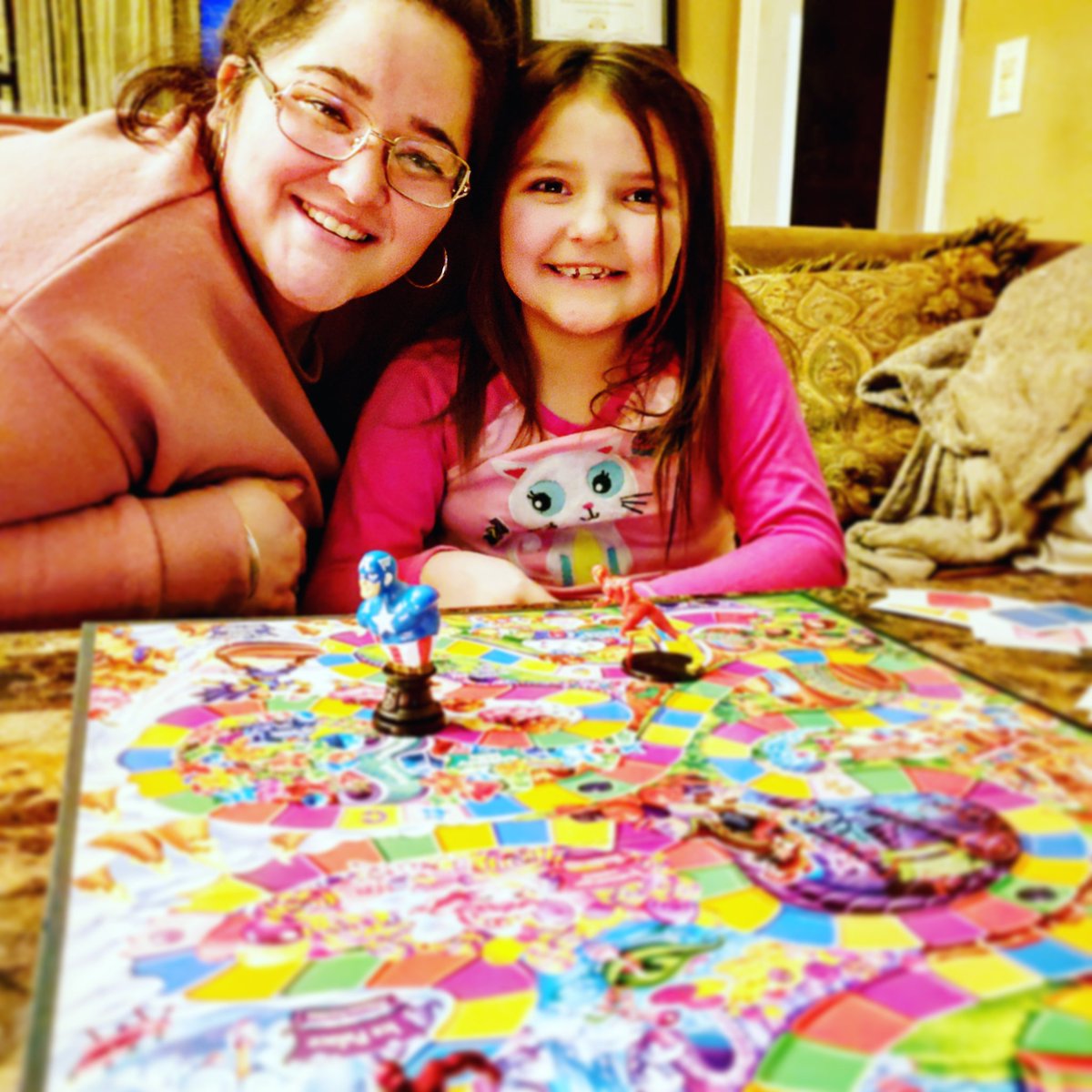 DaGhost1809's tweet photo. #CandyLand with my ladies...had to remove some pieces and use my own #TheFlash #CaltainAmerica #DC #Marvel #Comics #FamilyTime https://t.co/PrCIoXaVaU