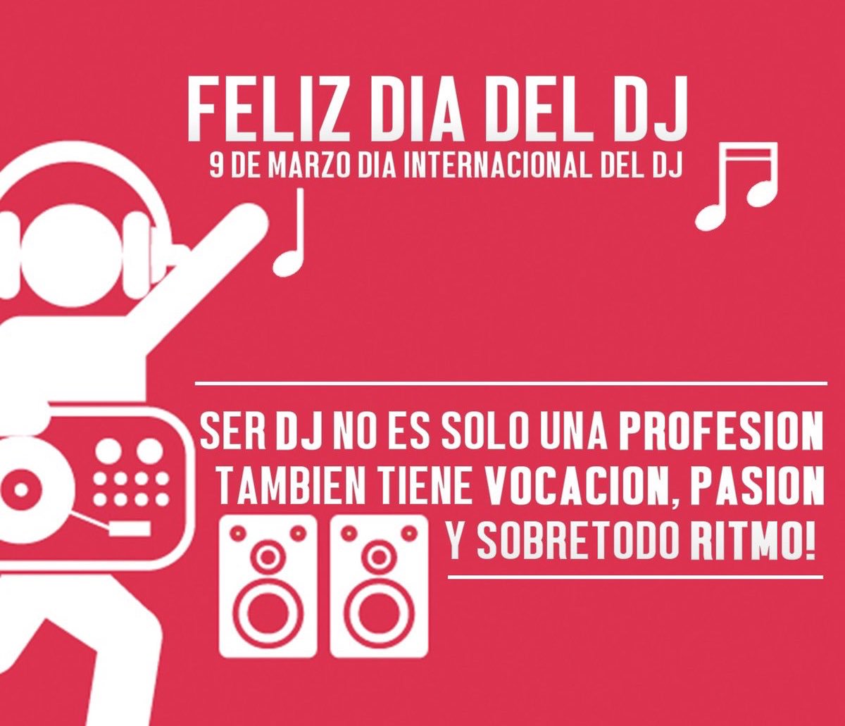 AlexGuzmanDJ's tweet photo. FELIZ DÍA DJ’s ! La música es mi vida - Music is my life 
9 de Marzo día internacional del Dj #diainternacionaldeldj #dj #djs #CrossOverDj #SalsaDj #edmdj #housemusicdj #edm #latindj #djscolombianos #djscolombia #worldwidedjs #InternationalDj https://t.co/zVbh9qukFh