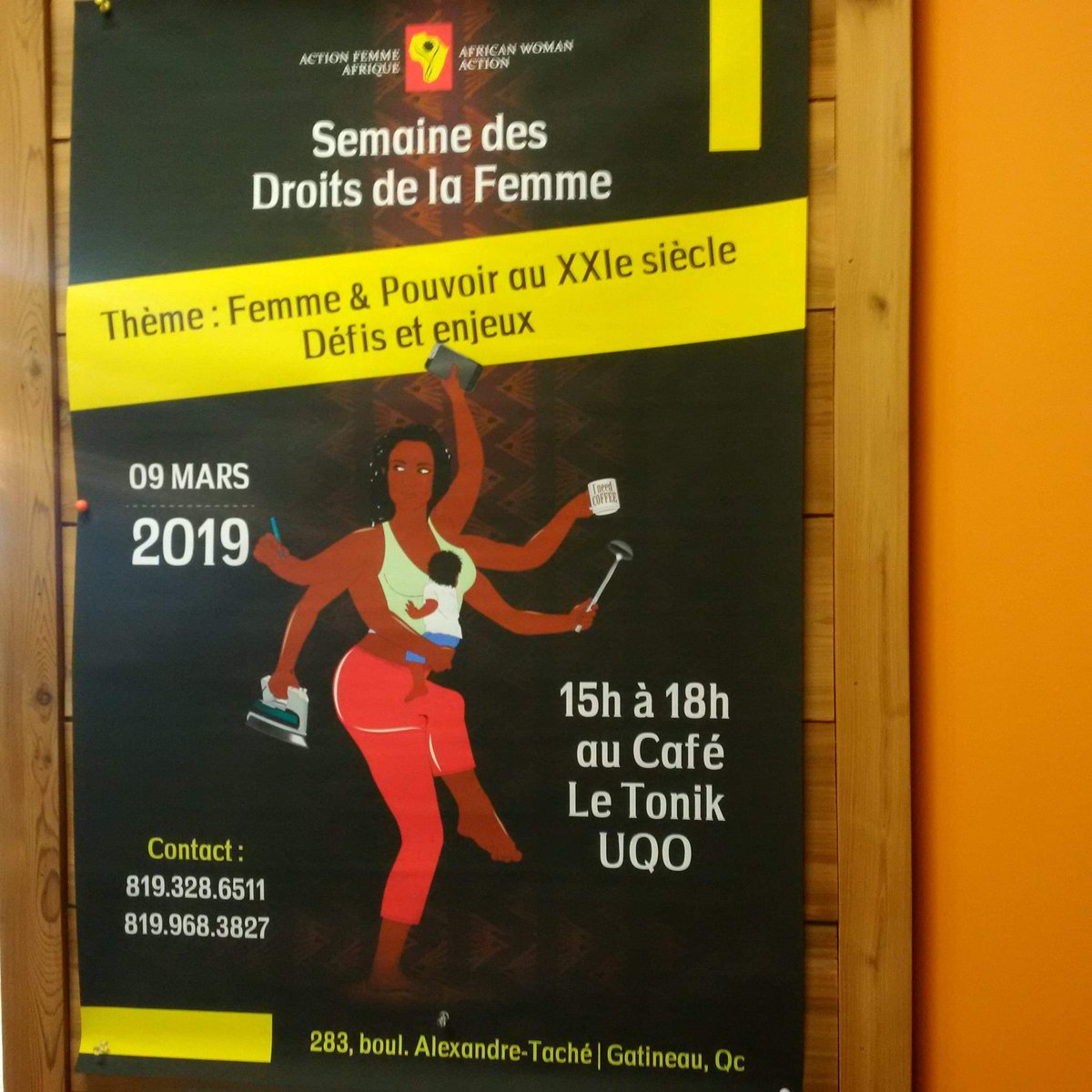arbulu_rojas's tweet photo. Fier d'être l'epoux de @MelanieKarina4 Monette, Sexologue & Psychothérapeute, modératrice de la 1ère conférence de l'ONG Action Femme Afrique, durant la Semaine de Droits des Femmes à l'@UQO
👍 à la fondatrice Khady @ngom1, Anita Bah, Papa Ladjiké & panélistes
❤#EveryDayIsIWD❤ https://t.co/PSmABRUlKg