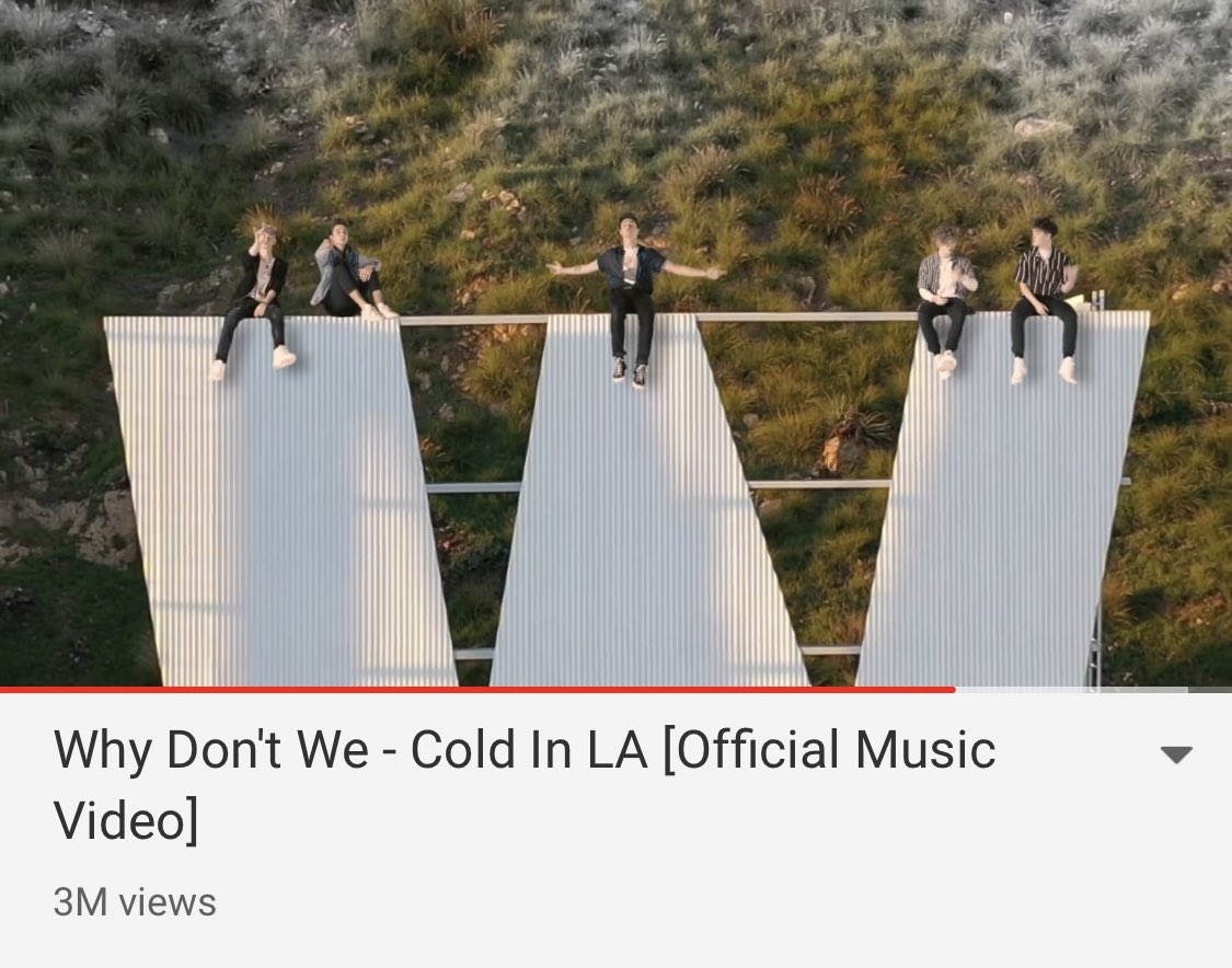 DailyUpdatesWDW's tweet photo. The #ColdInLAMusicVideo hit 3M views!
๐ช @whydontwemusic
#BestFanArmy #Limelights #iHeartAwards
https://t.co/JALU5eK7cA https://t.co/0c4NVsmaTb