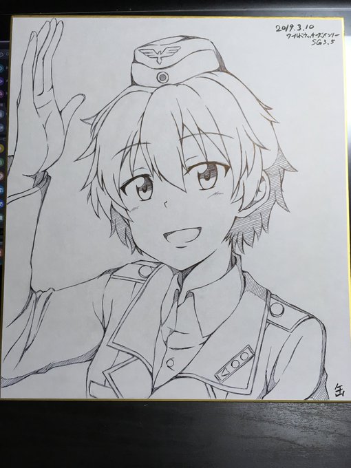 今日の川崎でのワールドウィッチーズオンリー委託で参加させてもらってます。こんな色紙もあるかもですよろしく。 