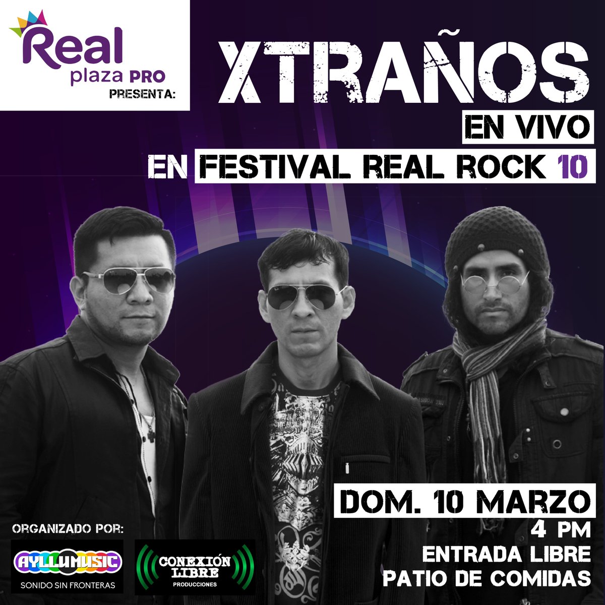 XTRAROCK's tweet photo. Amigos estan todos Invitados!! Continuando con nuestro Aniversario XTRAÑOS estara presente en Vivo con lo Mejor de su Repertorio este Domingo 10 de Marzo en este Atractivo Festival Real Rock 10 en el Real Plaza de Pro en Lima Norte compartiendo Escenario con buenas Bandas https://t.co/WNsZy2OtaA