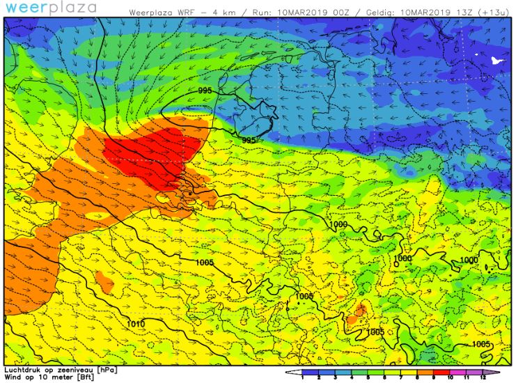 Weerplaza's tweet photo. Goedemorgen! Later vandaag gaat het in de zuidelijke helft flink waaien met in Zeeland ook kans op een #westerstorm. Windstoten daarbij tussen 90 en 120 km/uur.
Houd onze website in de gaten: https://t.co/hOHu9a6Qbr https://t.co/qYYx0iVha4