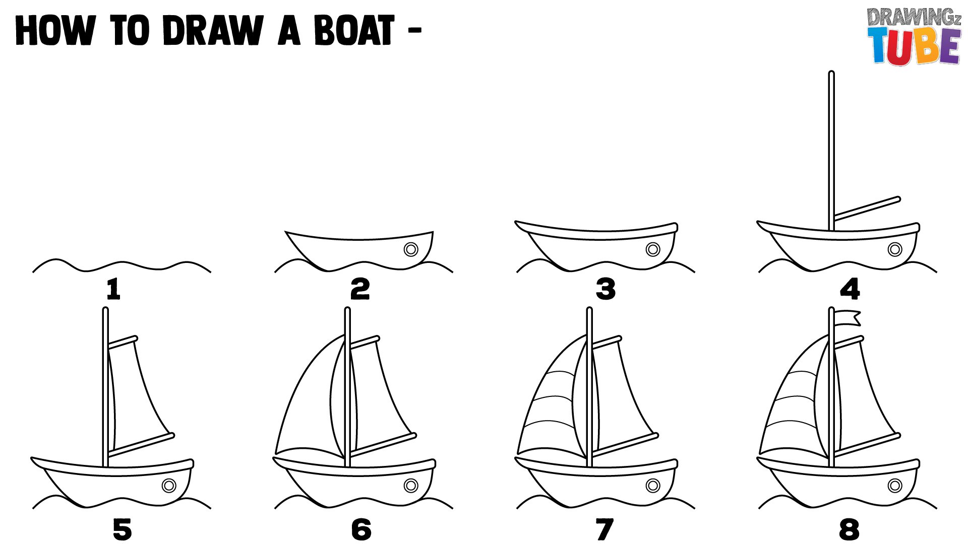 How to Draw Speedboats in 5 Steps