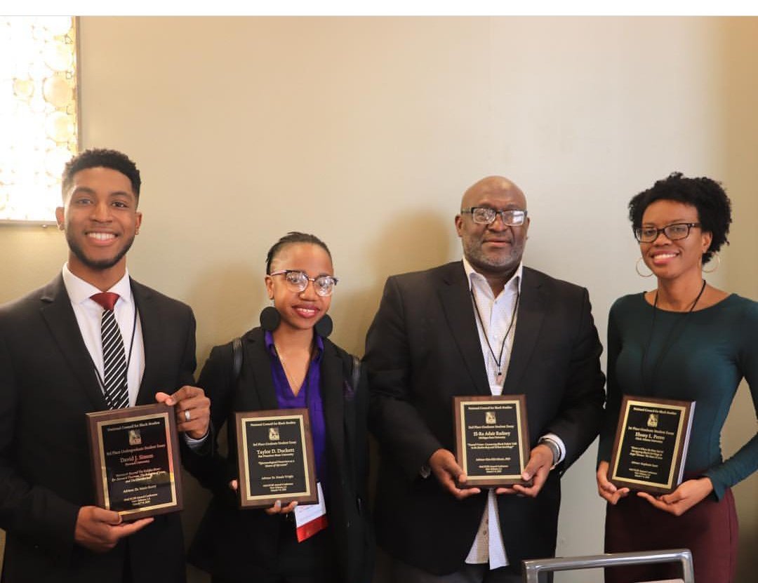 MSUSankofa's tweet photo. Congrats to our very own El-Ra Radney, who was among this year's student essay contest winners! #NCBS2019 #GoGreen https://t.co/Ie7TXujnlx