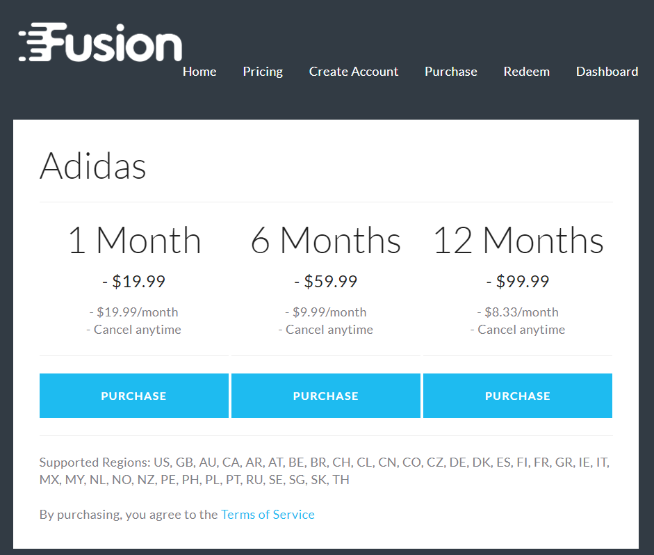 Cop_Supply's tweet image. 🆕 on Cop Supply

🌟 Fusion
🔗 cop.supply/fusion
🔹 @fusionbots

Fusion is an Adidas bot from the creators of Gen5 Adidas bot. They seem to be in stock at all times and now offer some affordable 1, 6 and 12 month plans. 

This bot might be what you need for Adidas!