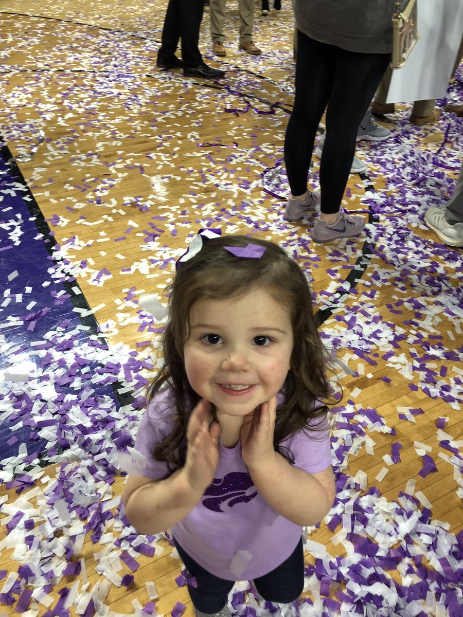 Prough's tweet image. 2 Championships in 1 night! First, Smith wins the Baby Race at Halftime &amp;amp; the Cats follow it up with the Big 12 title! #Big12Champs