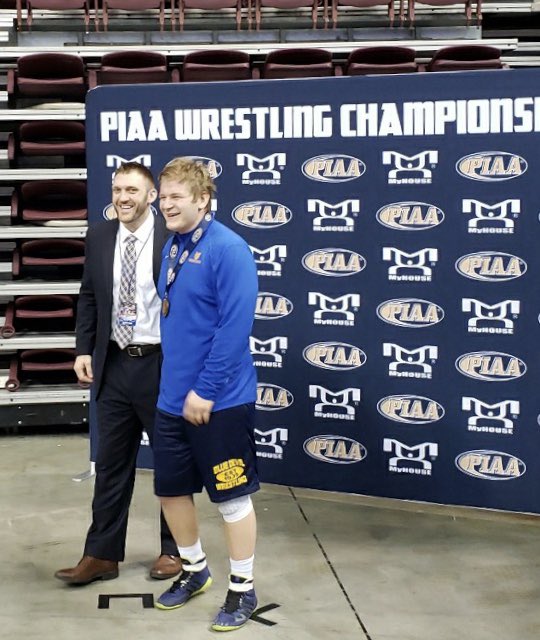 Receiving their PIAA medals!