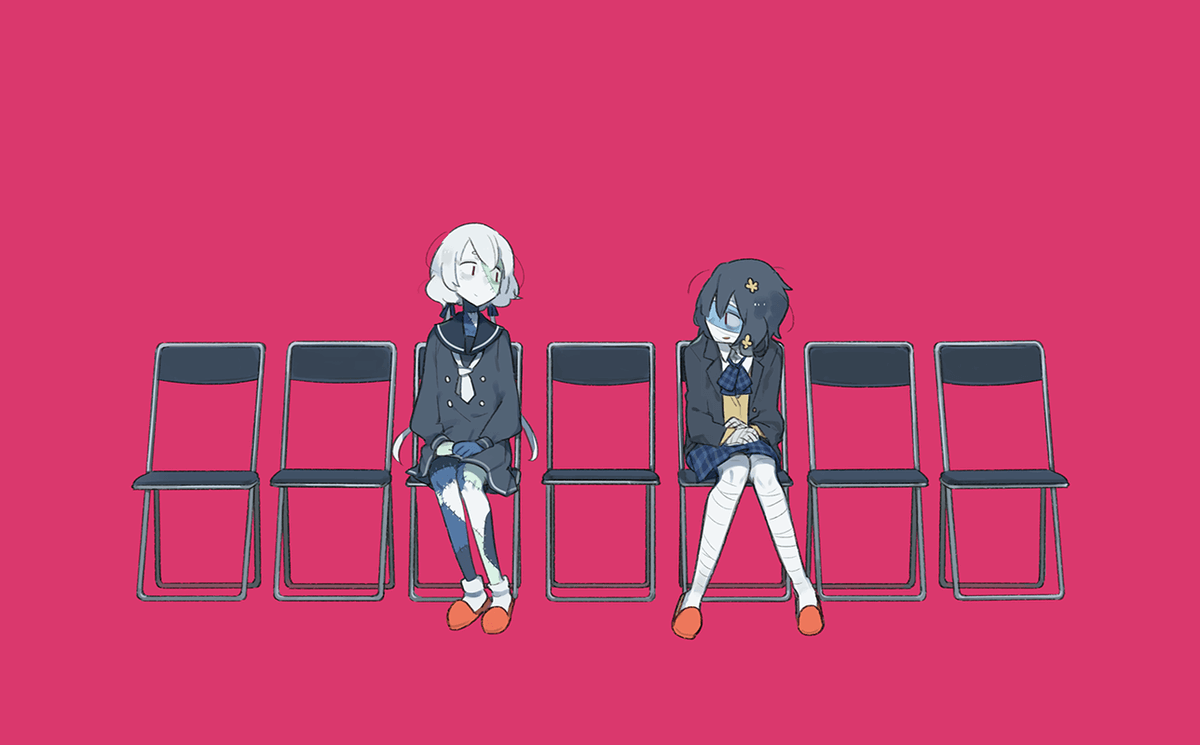 紺野純子 ,水野愛 「ミーティング前ゾンビ。 」|グライダーのイラスト