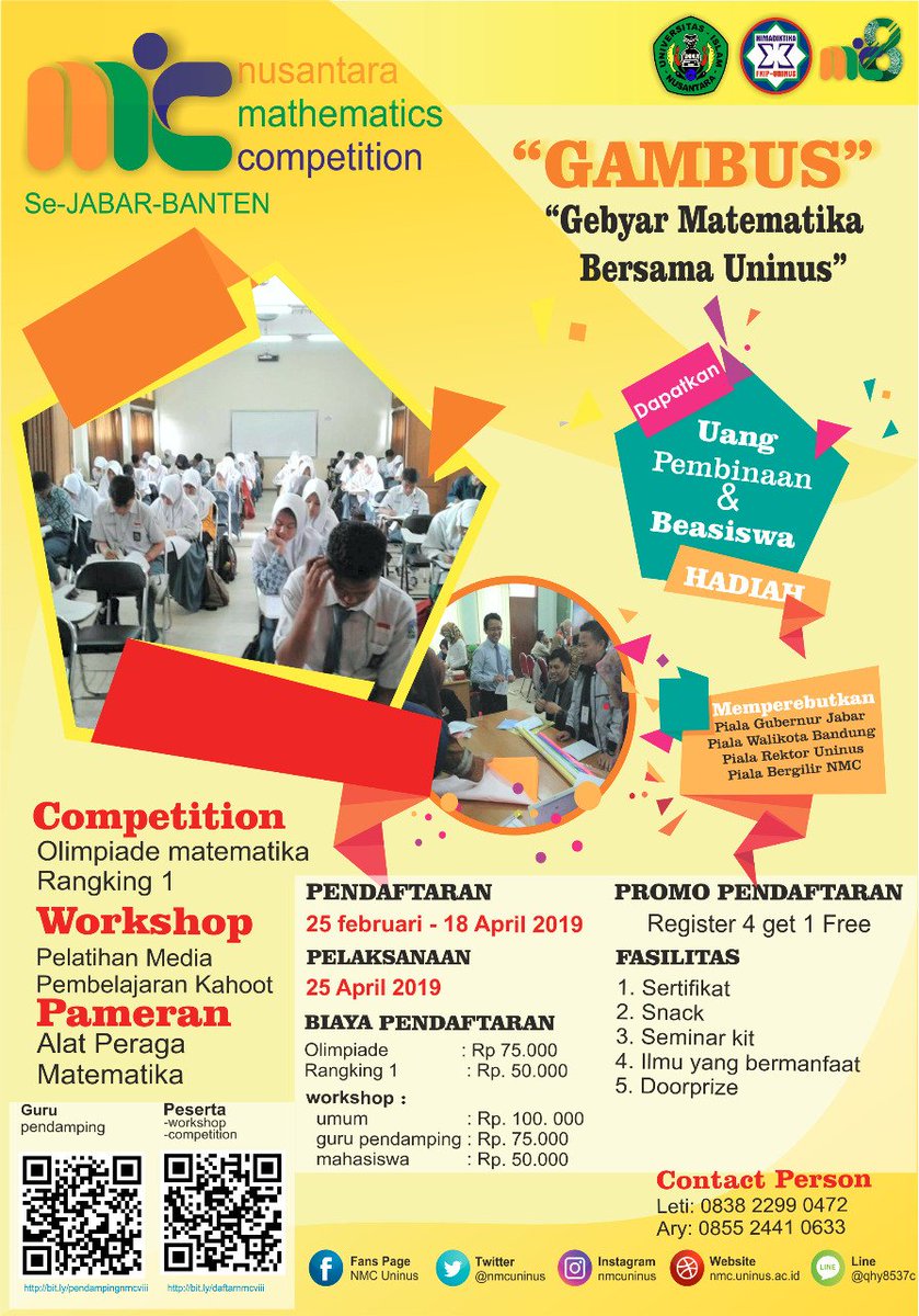 nmcuninus's tweet photo. Haiii NMC 8 akan diadakan pada hari kamis tanggal 25 April 2019 lohh https://t.co/jfxatwdceh
