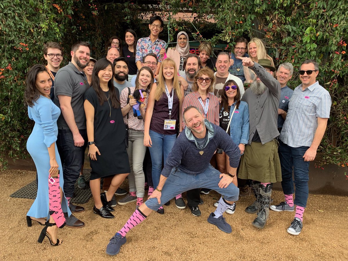 Inducted into #pinksocks tribe 🤗<a href="/sxsw/">SXSW</a> @sxswhealth <a href="/nickisnpdx/">Nick Adkins</a> #cinnamonrollhug